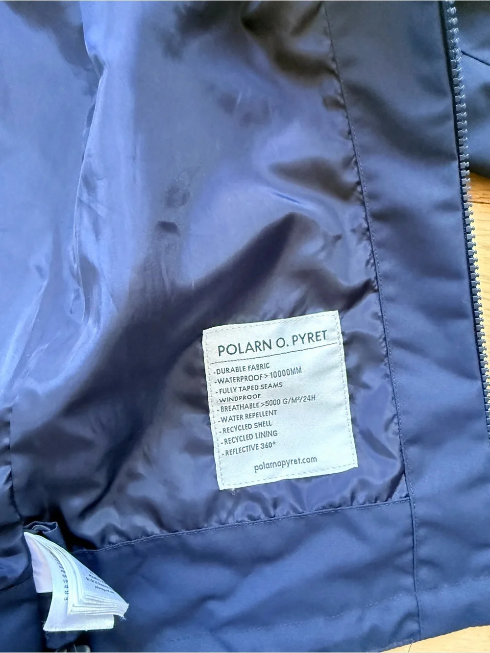 Polarn O Pyret Navy Hooded Wind and Rain Jacket